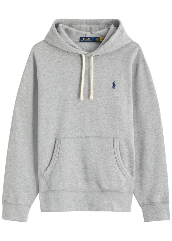 Photo: Polo Ralph Lauren Logo Hooded Cotton Sweatshirt Grey