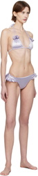 Isa Boulder Purple Papillon & Shy Thong Bikini