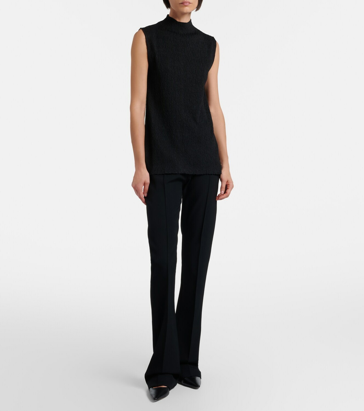 The Row Oakson knitted silk top