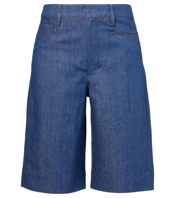 Photo: 'S Max Mara Eric cotton and linen twill shorts
