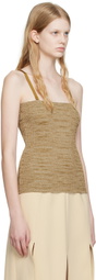 Maiden Name Tan Mia Tank Top