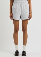 Rotate Sunday Logo-embroidered Cotton Shorts Light Grey