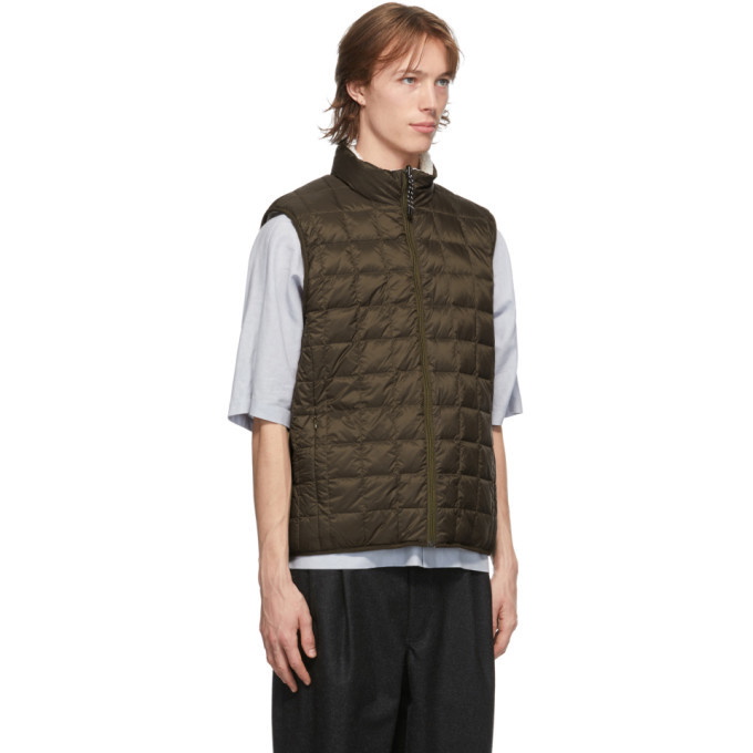 Taion Extra Reversible Brown Down Mountain Vest Taion Extra