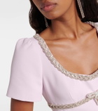 Self-Portrait Crystal-embellished crêpe gown