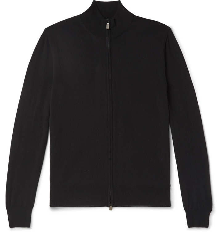 Photo: Canali - Slim-Fit Merino Wool Zip-Up Sweater - Unknown