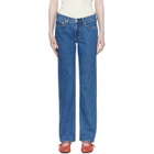 rag & bone Blue Harlow Full Straight Jeans