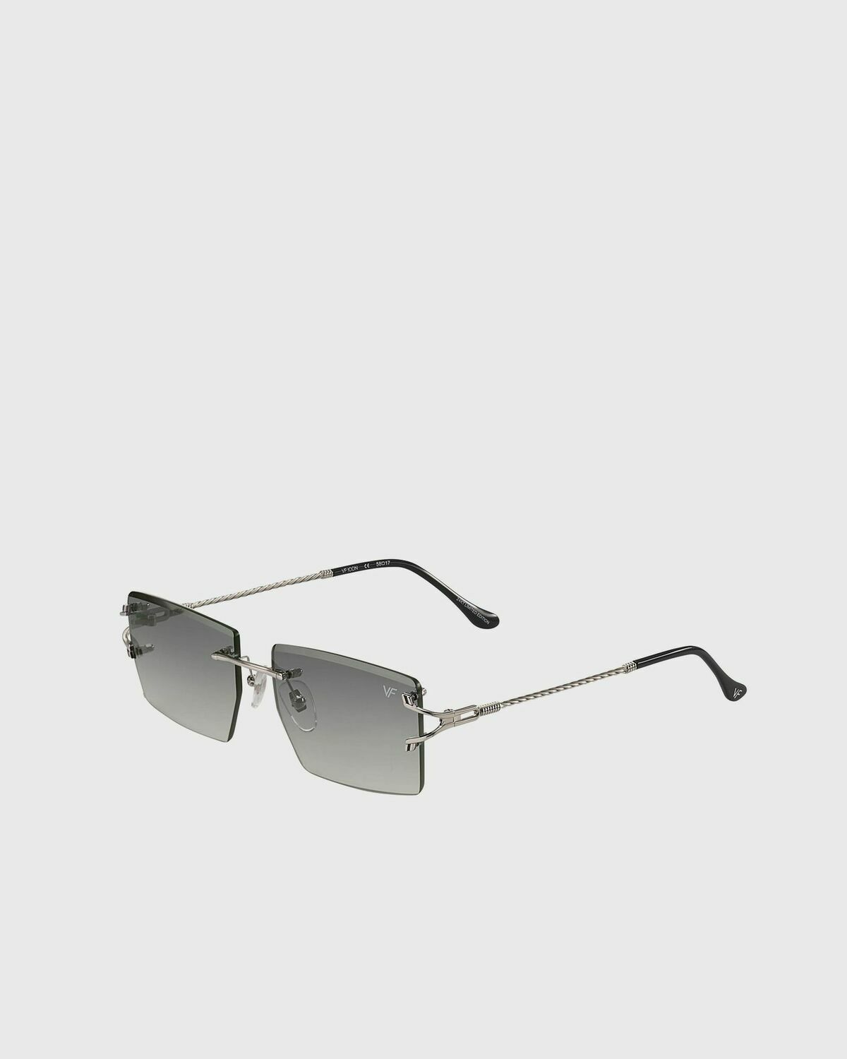 Vintage Frames Vf Icon Drill Mount 24kt White Gold Silver Eyewear