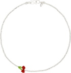 Pura Utz Silver Mini Cherry Necklace