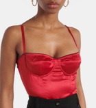 Dolce&Gabbana Silk-blend satin bodysuit