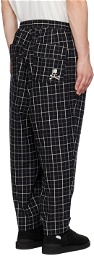 mastermind JAPAN Black Check Trousers