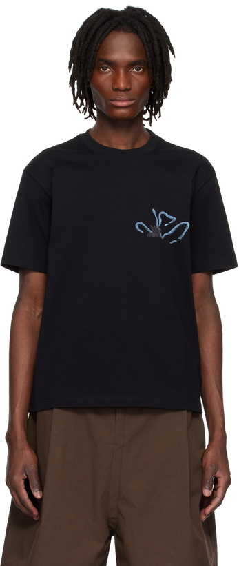 Photo: pet-tree-kor Black Texting On Pasta T-shirt