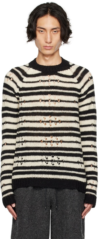 Photo: Dries Van Noten Black & White Striped Sweater