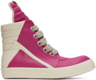 Rick Owens Pink Geobasket Sneakers