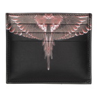 Marcelo Burlon County of Milan Black and Red Ghost Wings Card Holder