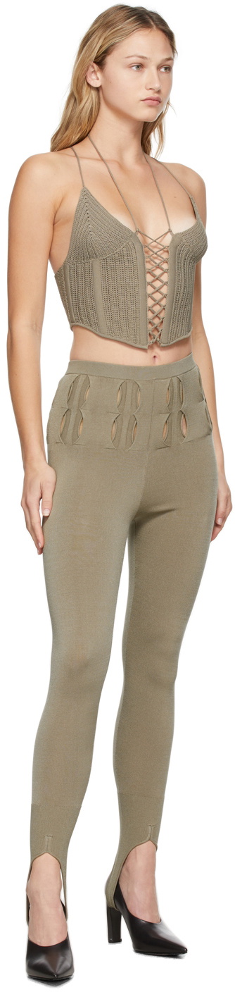 Dion Lee Khaki Double Stirrup Leggings