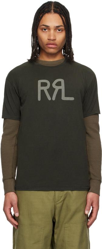 Photo: RRL Gray 'RRL' Ranch Logo T-Shirt