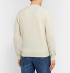 Loro Piana - Girocollo Riverside Garment-Dyed Ribbed Cashmere Sweater - White