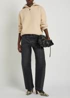 Anine Bing Sammy Ribbed Knit Jumper Beige