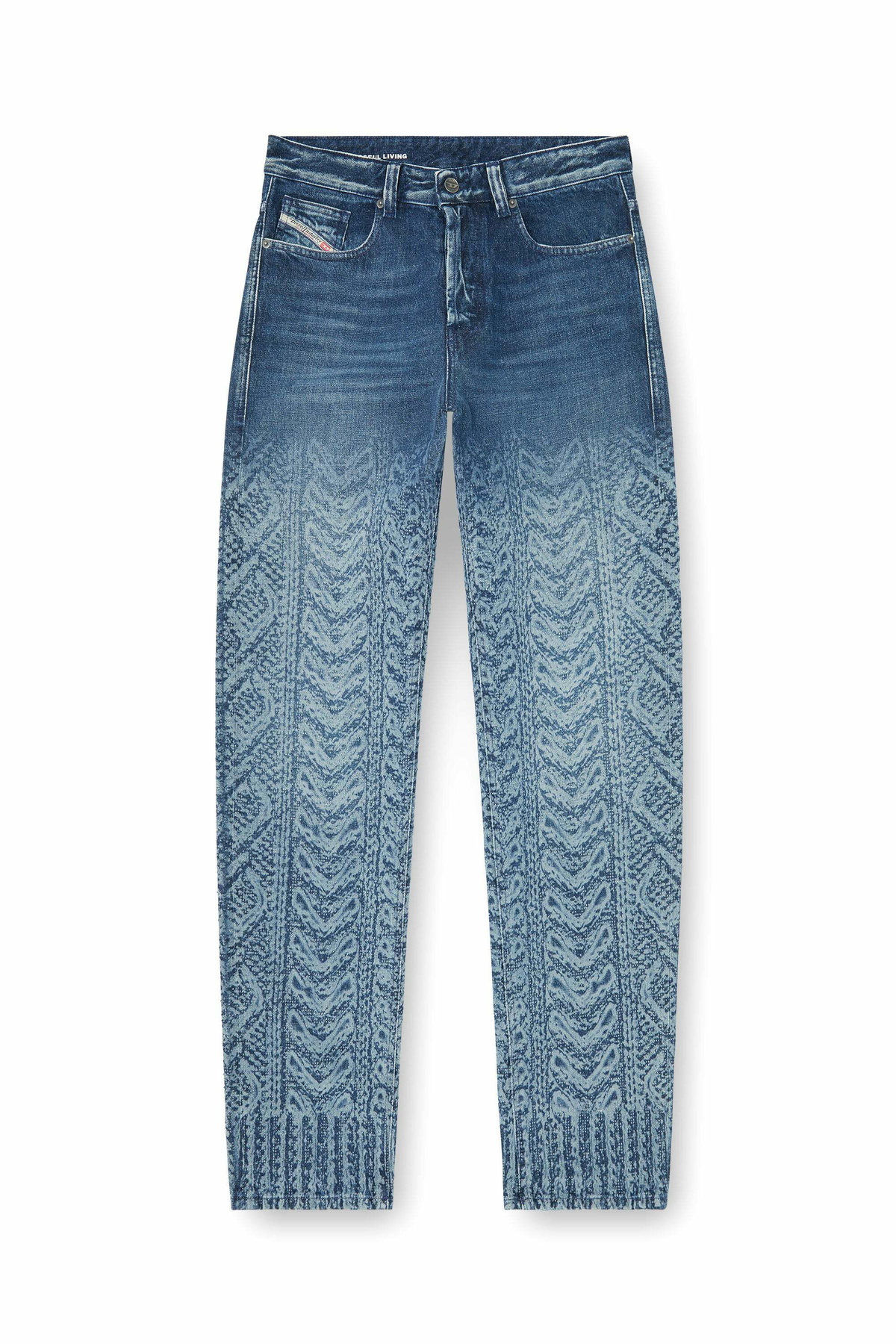 Diesel Regular Jeans Regular Waist 2024 D-Macs, Dark blue, Button fly