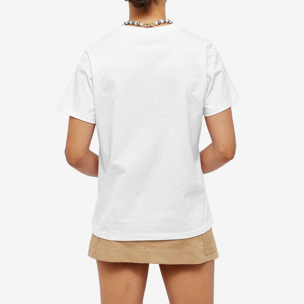 Tシャツ・カットソー GANNI WHITE COTTON T-SHIRT Bright White White Basic Jersey Cherry Relaxed T-shirt