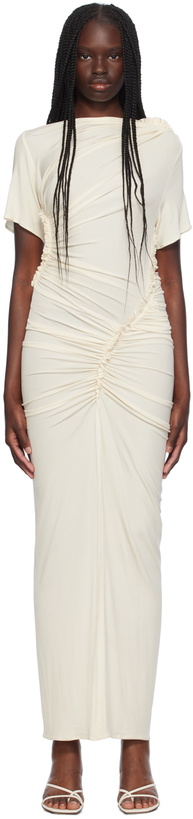 Photo: Atlein Off-White Asymmetric Maxi Dress