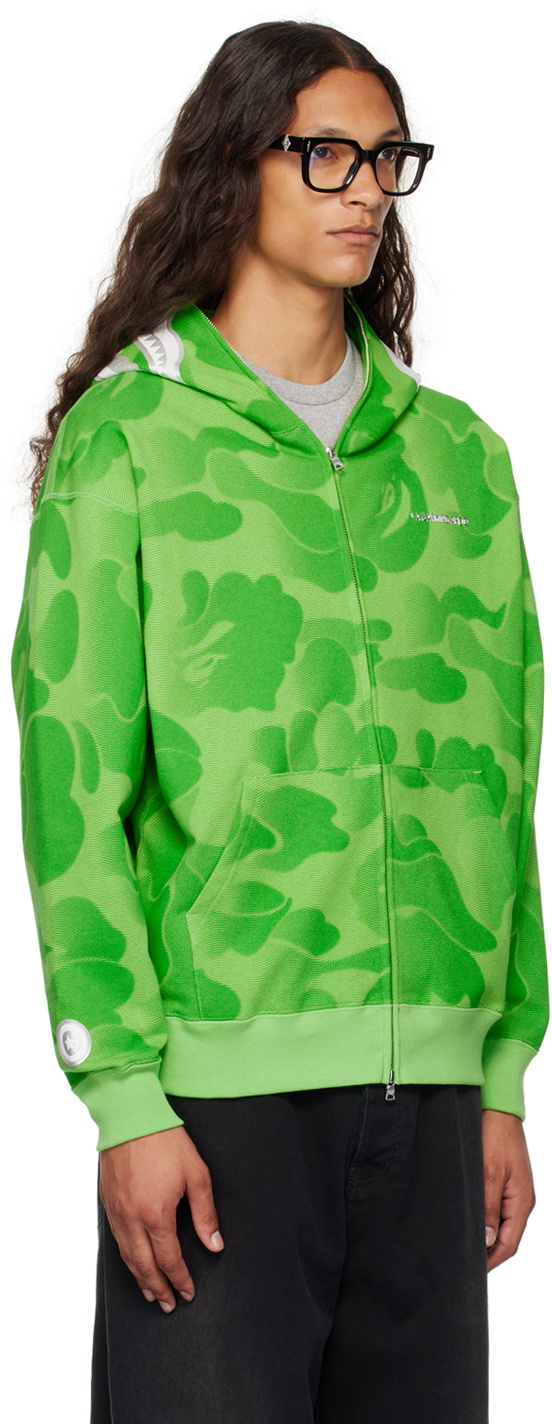 Neon green bape hoodie best sale