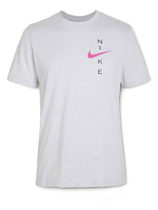 Photo: Nike Training - Logo-Print Dri-FIT Cotton-Blend Jersey T-Shirt - White