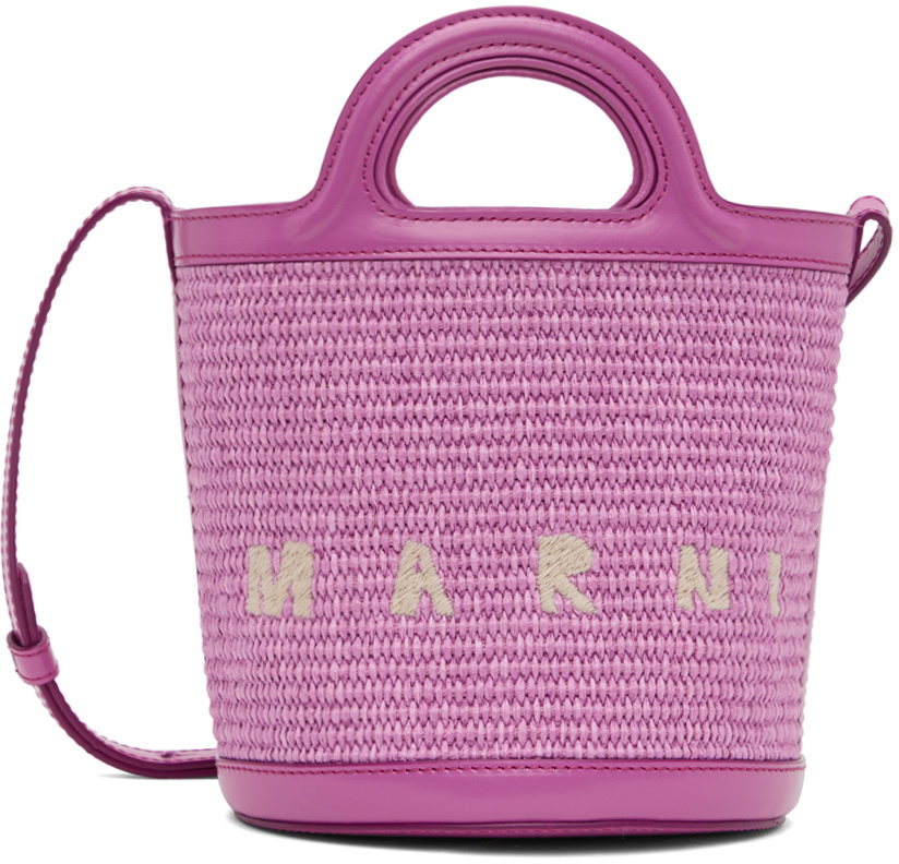 Marni Purple Mini Tropicalia Bucket Bag Marni