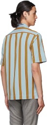 Paul Smith Blue Striped Short Sleeve Shirt