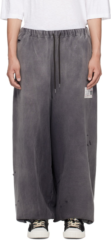 Photo: Maison MIHARA YASUHIRO Black Sun Faded Sweatpants