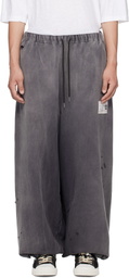Maison MIHARA YASUHIRO Black Sun Faded Sweatpants