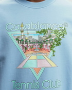 Casablanca Tennis Club Icon Pastelle Printed Unisex Sweat White - Mens - Sweatshirts