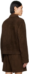 COMMAS Brown Zip Leather Jacket