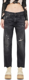 R13 Black Classic Boyfriend Jeans