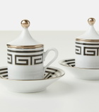 Ginori 1735 Labirinto Tête à Tête' set of two coffee cups and saucers