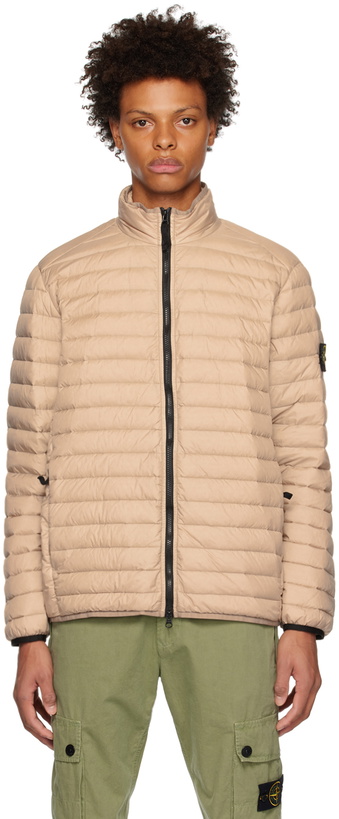 Photo: Stone Island Beige Zip Down Jacket