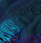 Paul Smith - Andromeda Fringed Dégradé Wool Blanket - Blue