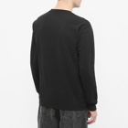 Patta Men's Long Sleeve Washed Pocket Logo T-Shirt in Black