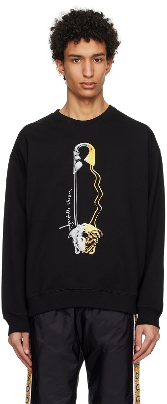 Photo: Versace Black Safety Pin Sweatshirt