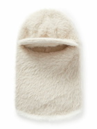 Jacquemus - Logo-Embroidered Brushed-Knit Balaclava - Neutrals