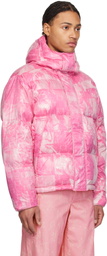 KidSuper Pink PUMA Edition MMQ AOP Puffer Jacket