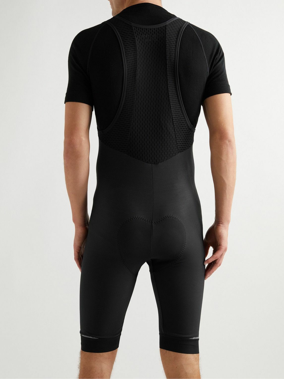 Café du Cycliste - Adèle Mesh-Panelled Jersey Cycling Bib Shorts - Black