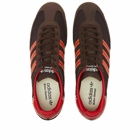 Adidas Originals x Wales Bonner SL72 Sneakers in Dark Brown/Collegiate Orange