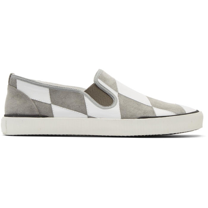 Photo: Lanvin Grey and White Slip-On Sneakers