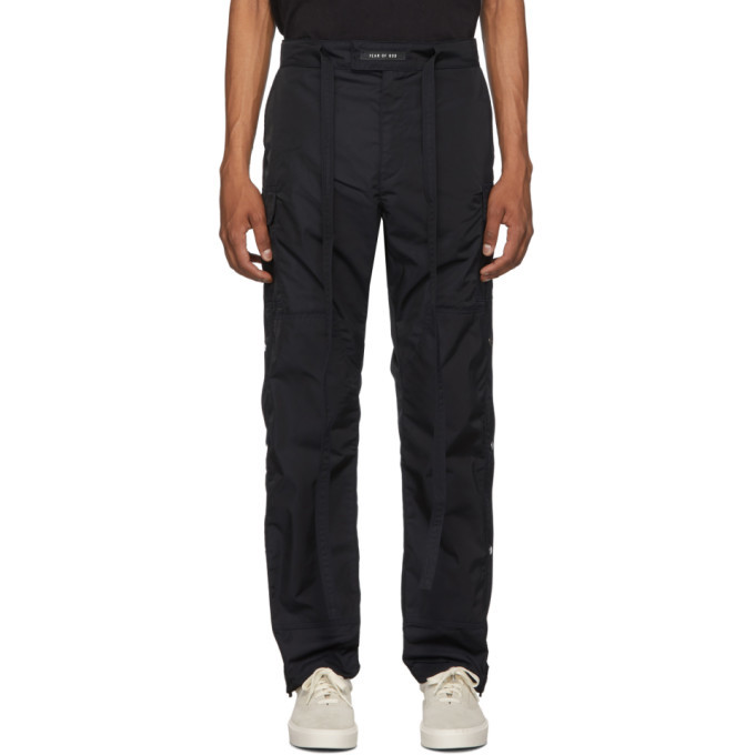 Fear of God Navy Nylon Snap Cargo Pants