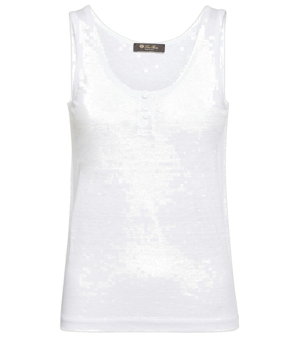 Loro Piana(ロロピアーナ) タンクトップ サイズ38 S レディース - 白 Loro Piana Linen tank top Loro Piana