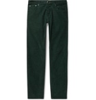 Isaia - Skinny-Fit Stretch Cotton-Corduroy Trousers - Green