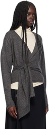LE17SEPTEMBRE Gray Self-Tie Cardigan