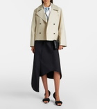 Bottega Veneta Intrecciato striped wool and cotton peacoat