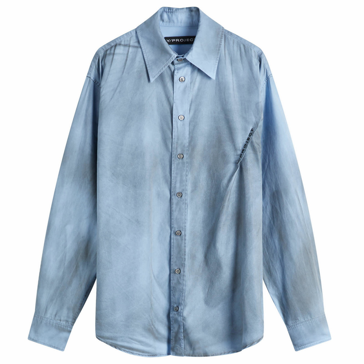 Y/Project Women's Spray Pinched Logo Shirt in Grey